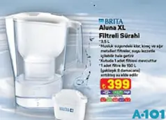 BRİTA ALUNA XL FİLTRELİ SÜRAHİ 3,5 L BRİTA ALUNA XL FİLTRELİ SÜRAHİ 3,5 L